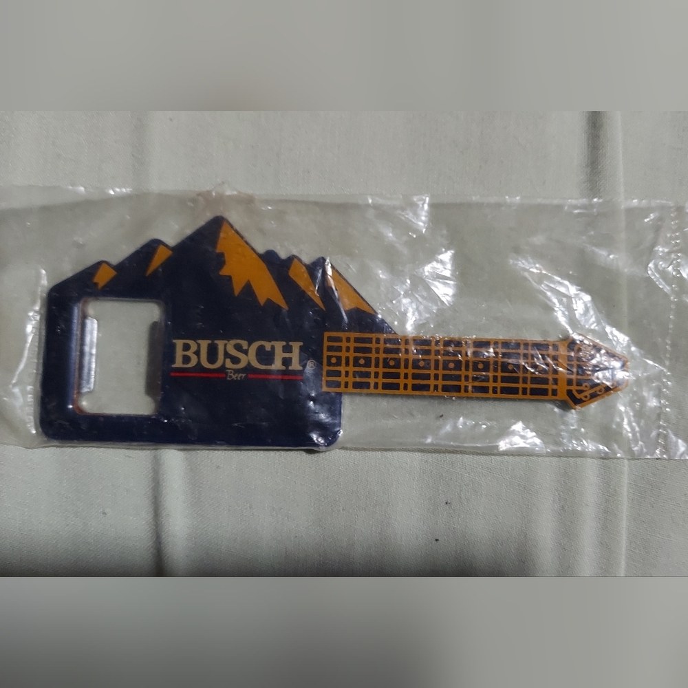 Metal Busch guitar bottle opener